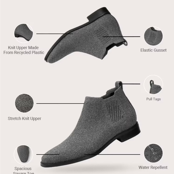 Vivaia Women’s Square-Toe Water-Repellent Ankle Boots (Ryan) Size 38 (7-7.5) - Picture 14 of 16